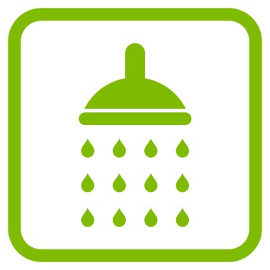 Duş vektör simgesi bir çerçeve içinde