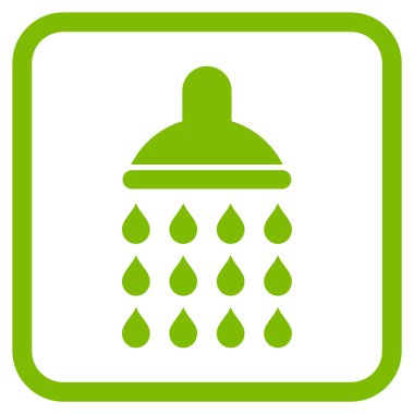 Duş vektör simgesi bir çerçeve içinde