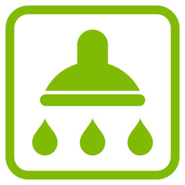 Duş vektör simgesi bir çerçeve içinde