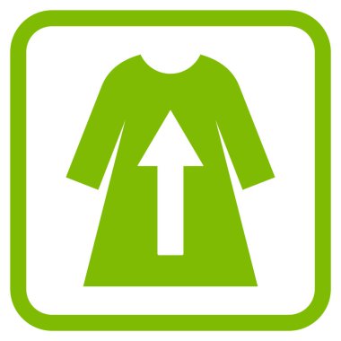 Kadın elbise vektör simgesi bir çerçeve içinde çıkar