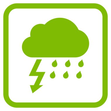 Fırtına vektör simgesi bir çerçeve içinde