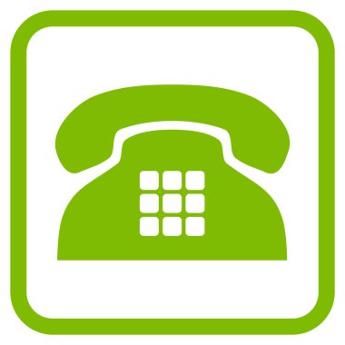 Sesi telefon vektör simgesi bir çerçeve içinde