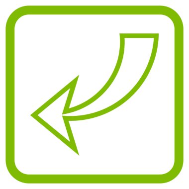 Vektör simgesi bir çerçeve içinde geri al