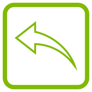 Vektör simgesi bir çerçeve içinde geri al