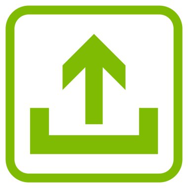 Vektör simgesi bir çerçeve içinde upload