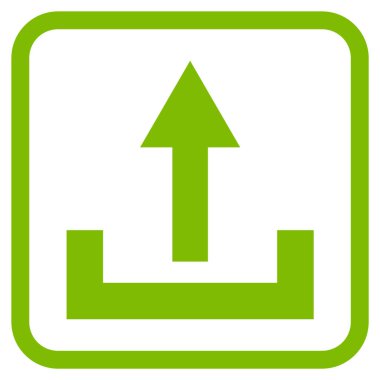 Vektör simgesi bir çerçeve içinde upload