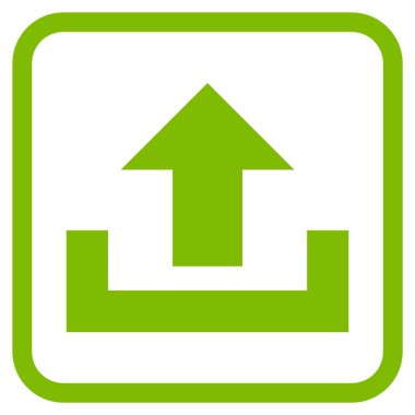 Vektör simgesi bir çerçeve içinde upload