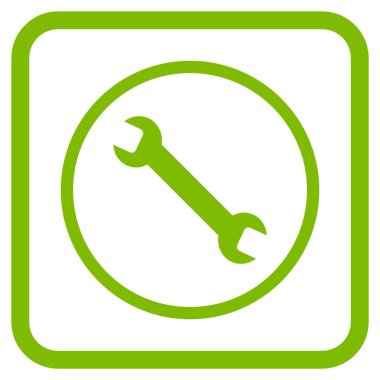 İngiliz anahtarı vektör simgesi bir çerçeve içinde