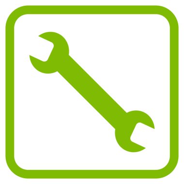 İngiliz anahtarı vektör simgesi bir çerçeve içinde