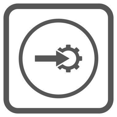 COG Tümleştirme vektör simgesi bir çerçeve içinde