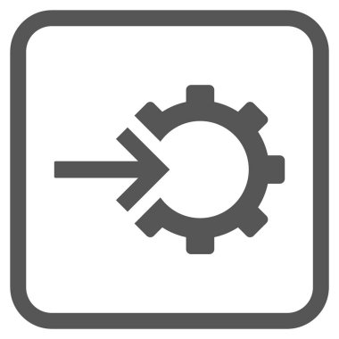 COG Tümleştirme vektör simgesi bir çerçeve içinde