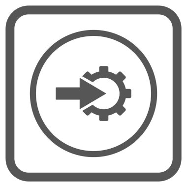 COG Tümleştirme vektör simgesi bir çerçeve içinde