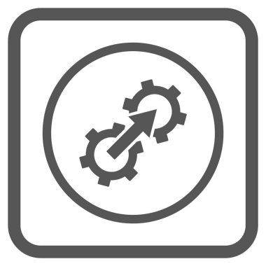 Dişli Tümleştirme vektör simgesi bir çerçeve içinde