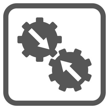 Dişli Tümleştirme vektör simgesi bir çerçeve içinde