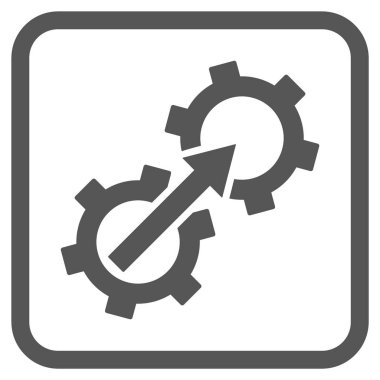 Dişli Tümleştirme vektör simgesi bir çerçeve içinde