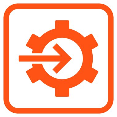 COG Tümleştirme vektör simgesi bir çerçeve içinde