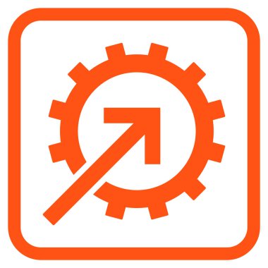 COG Tümleştirme vektör simgesi bir çerçeve içinde