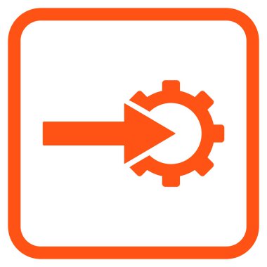 COG Tümleştirme vektör simgesi bir çerçeve içinde