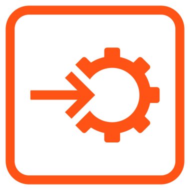 COG Tümleştirme vektör simgesi bir çerçeve içinde