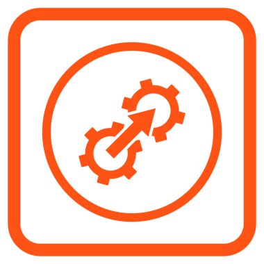 Dişli Tümleştirme vektör simgesi bir çerçeve içinde