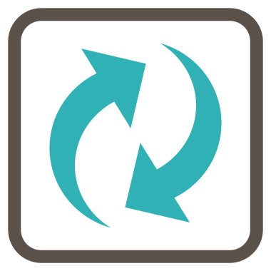 Vektör simgesi bir çerçeve içinde yenileme