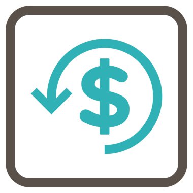 Geri ödeme vektör simgesi bir çerçeve içinde