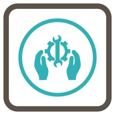 Onarım hizmeti vektör simgesi bir çerçeve içinde