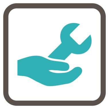 Onarım hizmeti vektör simgesi bir çerçeve içinde