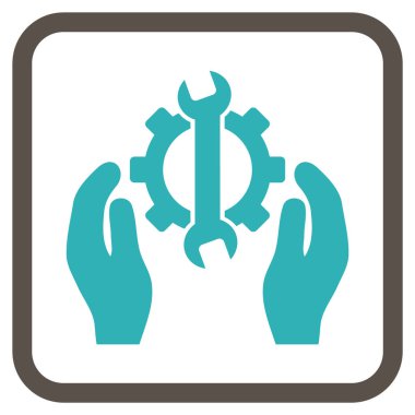 Onarım hizmeti vektör simgesi bir çerçeve içinde