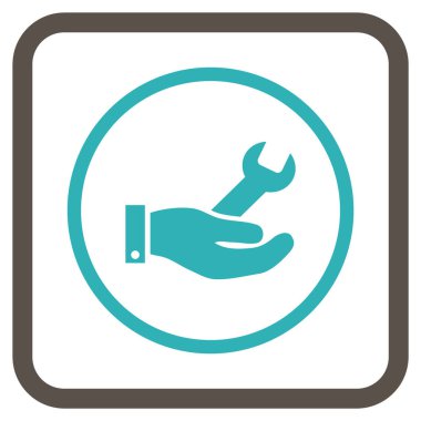 Onarım hizmeti vektör simgesi bir çerçeve içinde