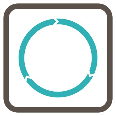 Döndürme vektör simgesi bir çerçeve içinde