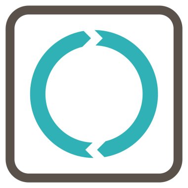 Döndürme vektör simgesi bir çerçeve içinde