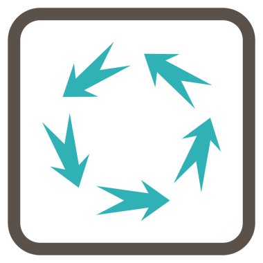 Döndürme vektör simgesi bir çerçeve içinde