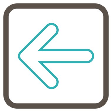 Yuvarlak ok vektör simgesi bir çerçevede yaptı.