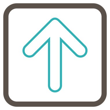 Vektör simgesi bir çerçeve içinde yukarı yönlü ok