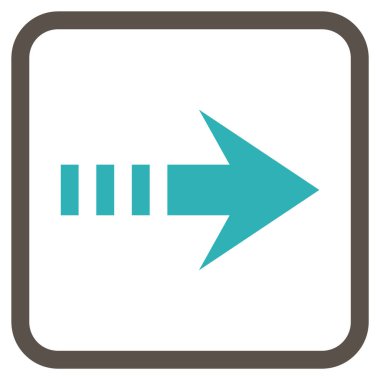 Doğru vektör simgesi bir çerçevede göndermek