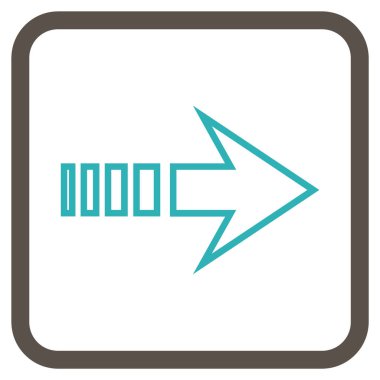 Doğru vektör simgesi bir çerçevede göndermek