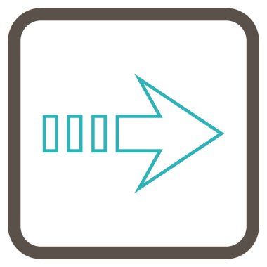 Doğru vektör simgesi bir çerçevede göndermek