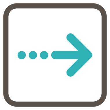 Doğru vektör simgesi bir çerçevede göndermek