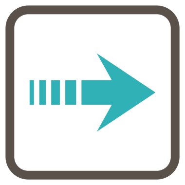 Doğru vektör simgesi bir çerçevede göndermek