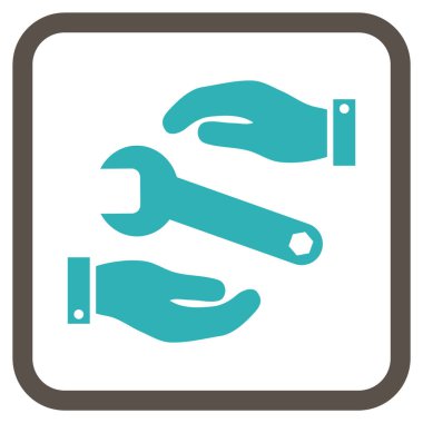 Hizmet vektör simgesi bir çerçeve içinde