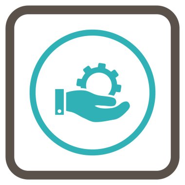 Hizmet vektör simgesi bir çerçeve içinde