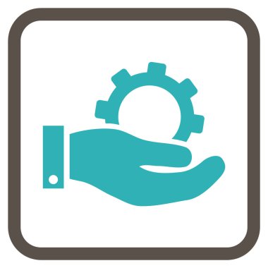 Hizmet vektör simgesi bir çerçeve içinde