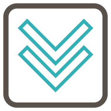 Vektör simgesi bir çerçeve içinde aşağı kaydır