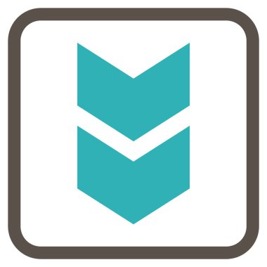 Vektör simgesi bir çerçeve içinde aşağı kaydır