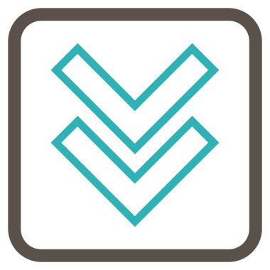 Vektör simgesi bir çerçeve içinde aşağı kaydır