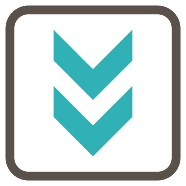 Vektör simgesi bir çerçeve içinde aşağı kaydır