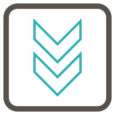 Vektör simgesi bir çerçeve içinde aşağı kaydır