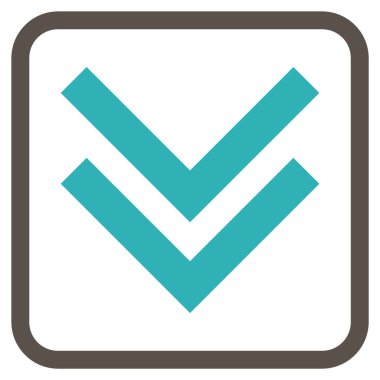 Vektör simgesi bir çerçeve içinde aşağı kaydır