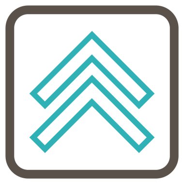 Vektör simgesi bir çerçeve içinde yukarı kayması